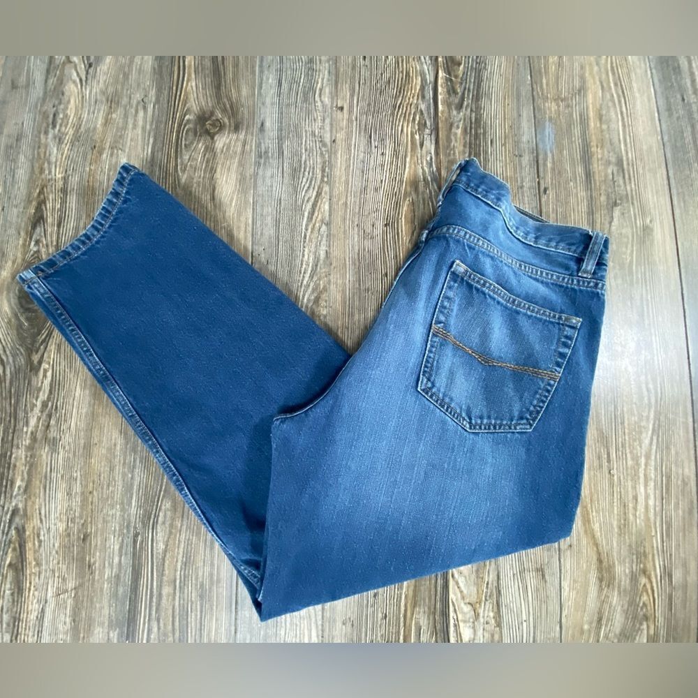 Ruff Hewn Jeans Men's 36x28 Blue Dark Wash Straight Leg Jeans